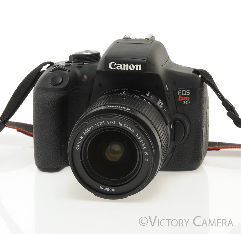 Canon Rebel T6i 24.2MP Digital SLR Camera w/ 18-55mm Zoom Lens [EXC+] - Victory Camera