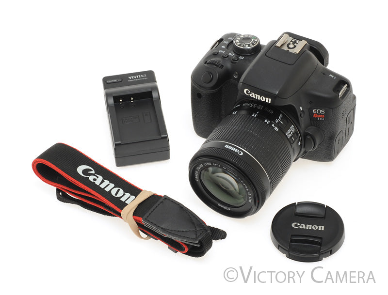 Canon Rebel T6i 24.2MP Digital SLR Camera w/ 18-55mm Zoom Lens [EXC+] - Victory Camera