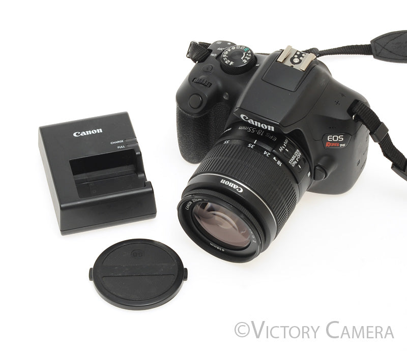 Canon Rebel T6 Digital SLR Camera Body 18mp w/ 18-55mm Lens [EXC] - Victory Camera