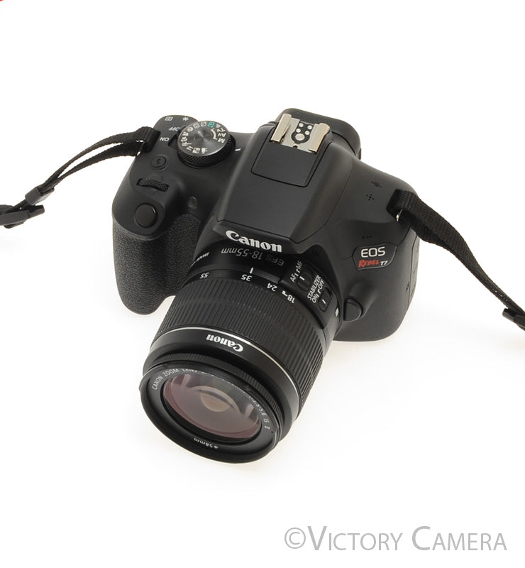 Canon EOS Rebel T7 24.1MP Digital SLR Camera w/ EF-s 18-55mm Lens [MINT-] - Victory Camera