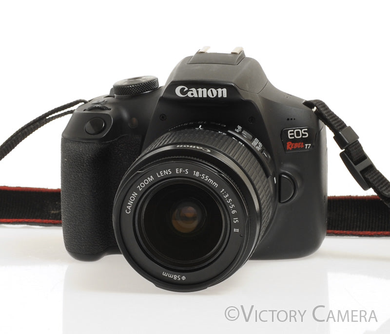 Canon EOS Rebel T7 24.1MP Digital SLR Camera w/ EF-s 18-55mm Lens w/ Case - Victory Camera