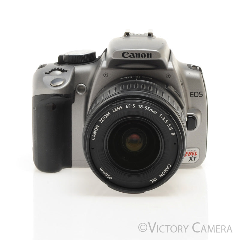 Canon EOS 350D Rebel XT Grey 8MP DSLR Camera w/ 18-55mm Zoom Lens [EXC] - Victory Camera