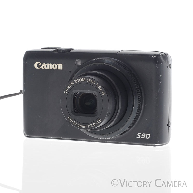 Canon PowerShot S90 10MP Black Digital Point & Shoot Camera [GOOD] image 2