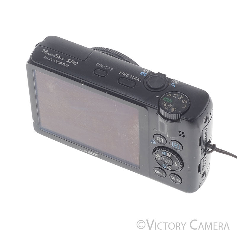 Canon PowerShot S90 10MP Black Digital Point & Shoot Camera [GOOD] image 4