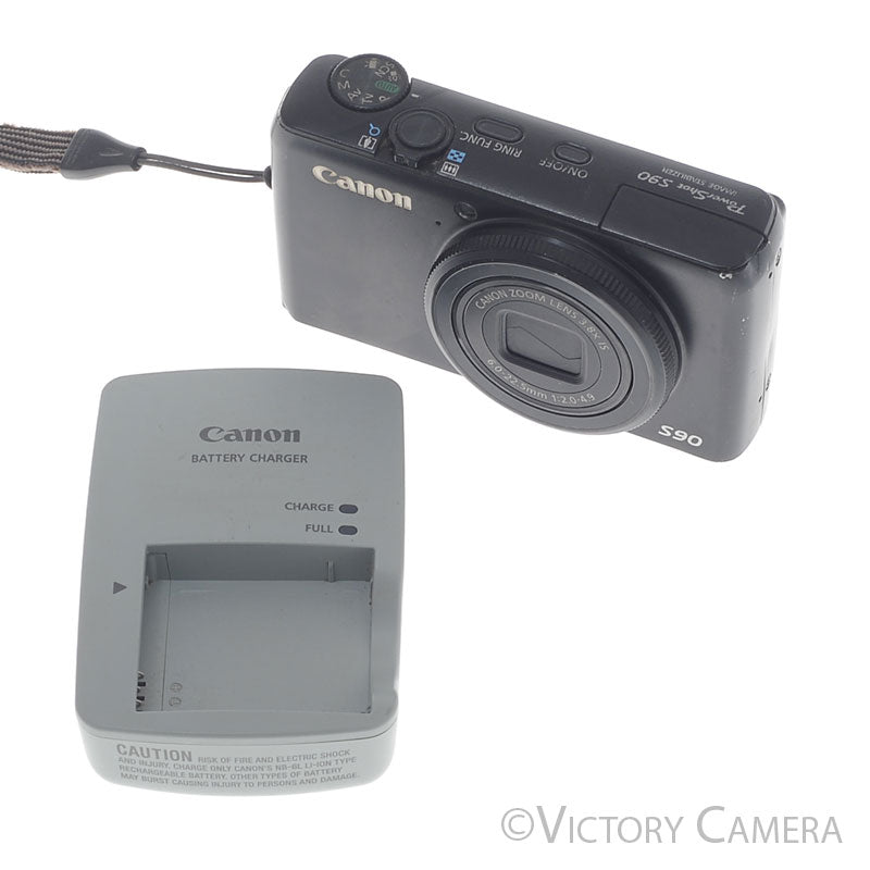 Canon PowerShot S90 10MP Black Digital Point & Shoot Camera [GOOD] image 6