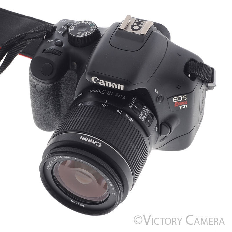 Canon EOS Rebel T2i 18MP DSLR w/ EF-S 18-55mm f3.5-5.6 Lens [EXC+] - Victory Camera