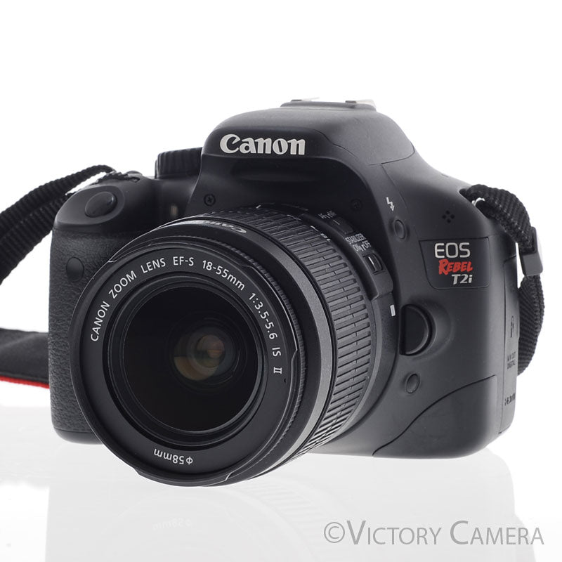 Canon EOS Rebel T2i 18MP DSLR w/ EF-S 18-55mm f3.5-5.6 Lens [EXC+] - Victory Camera