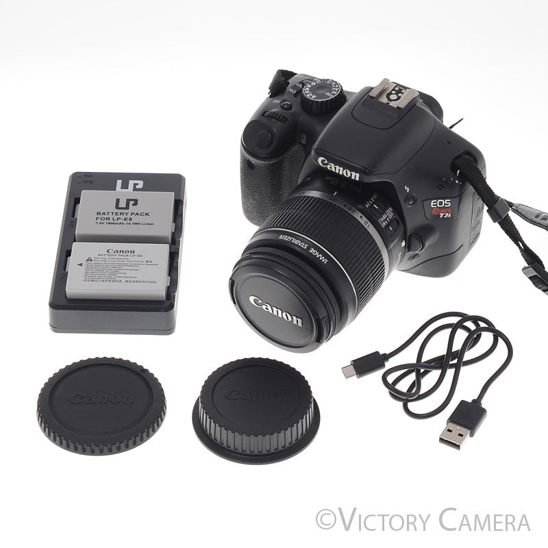 Canon EOS Rebel T2i 18MP DSLR w/ EF-S 18-55mm f3.5-5.6 Lens [EXC-] - Victory Camera