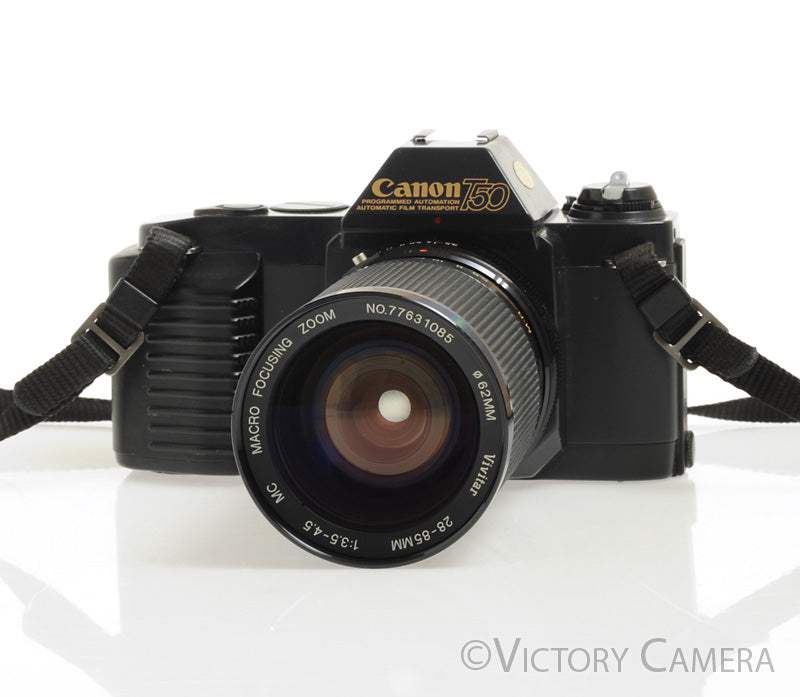 Canon T50 35mm Film SLR Camera w/ 28-85mm Zoom Lens [EXC+] - Victory Camera