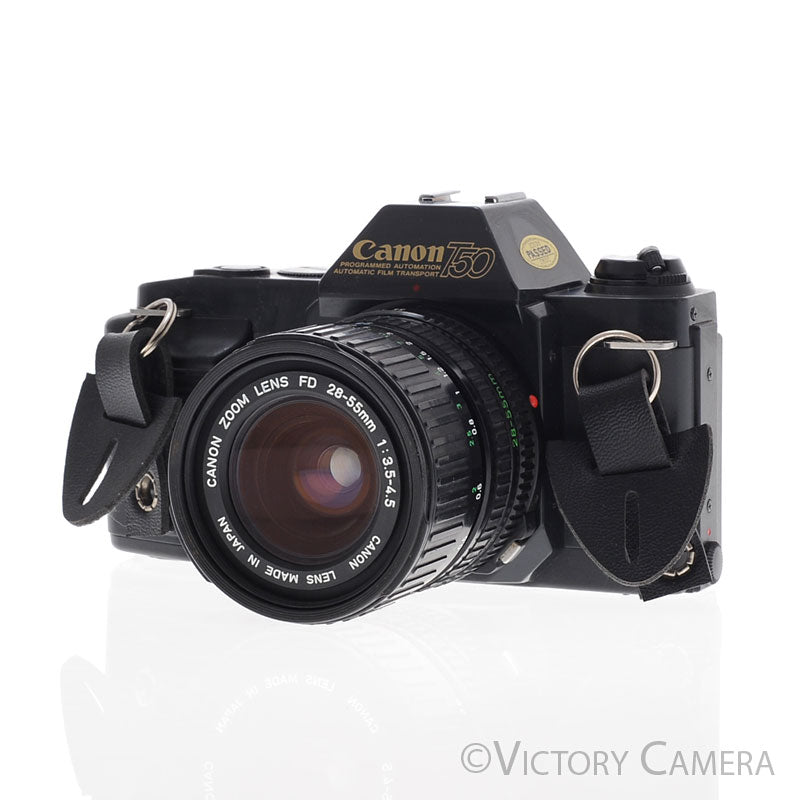 Canon T50 35mm Film SLR Camera w/ 28-55mm Zoom Lens [EXC] - Victory Camera