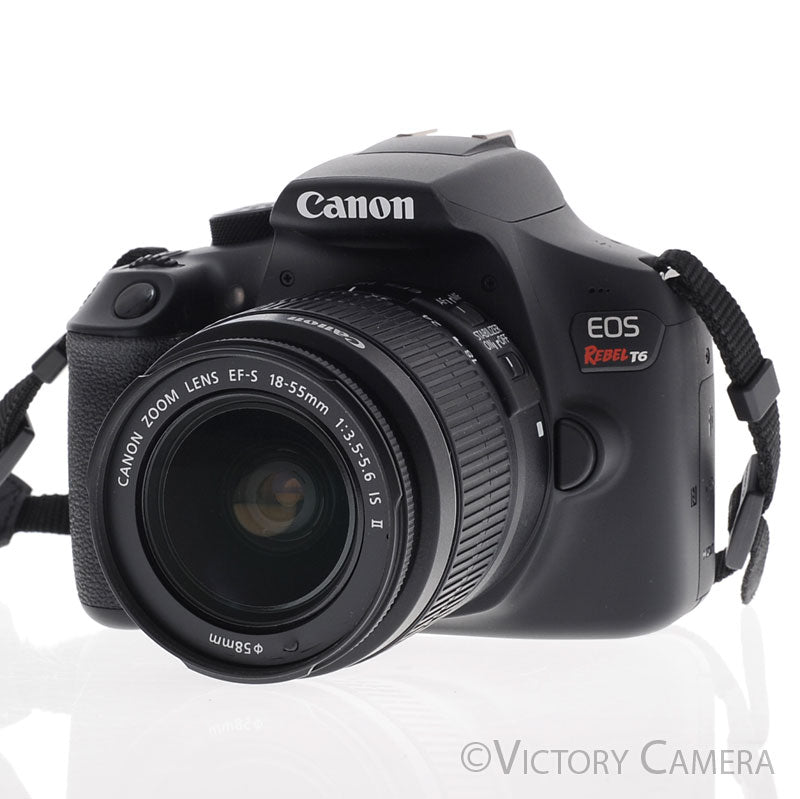 Canon EOS Rebel T6 Digital SLR Camera Body 18mp w/ 18-55mm II Lens [EXC] - Victory Camera