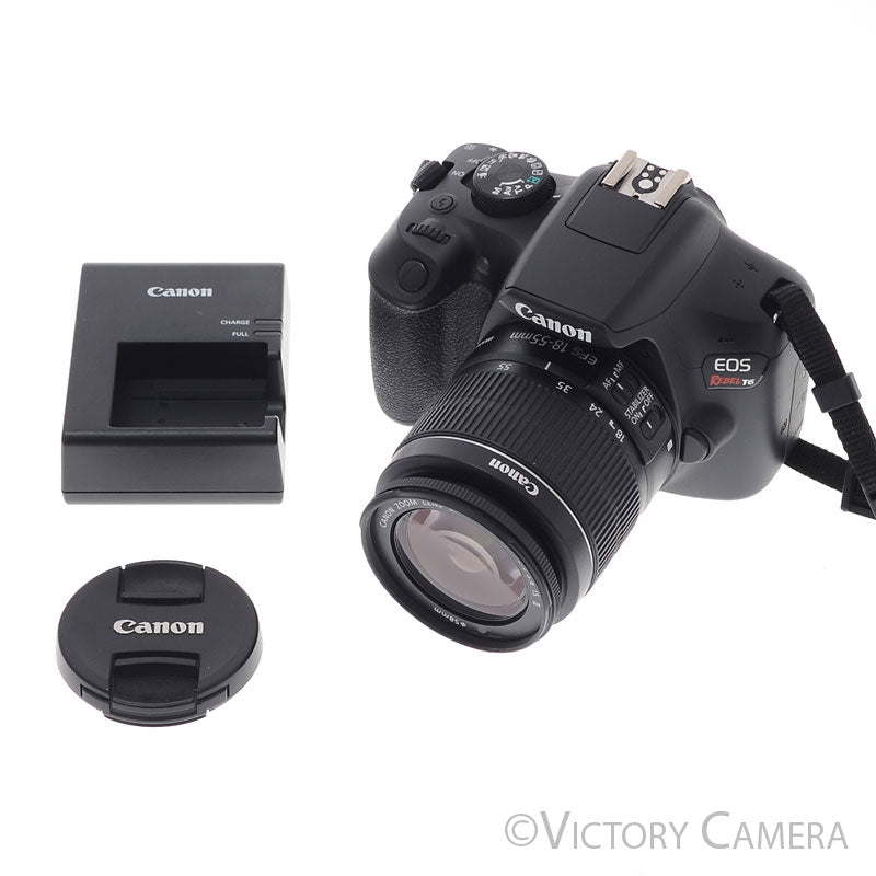 Canon EOS Rebel T6 Digital SLR Camera Body 18mp w/ 18-55mm II Lens [EXC] - Victory Camera
