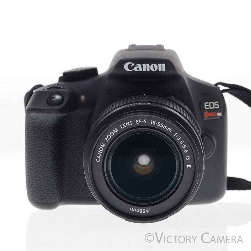 Canon EOS Rebel T6 Digital SLR Camera Body 18mp w/ 18-55mm Lens [EXC+] image 1