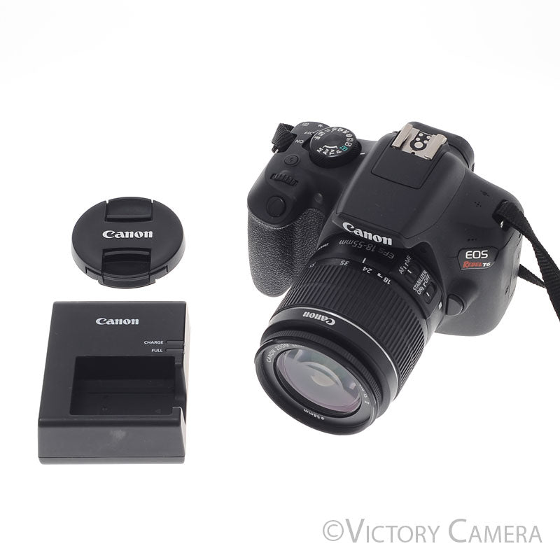 Canon EOS Rebel T6 Digital SLR Camera Body 18mp w/ 18-55mm Lens [EXC+] image 5