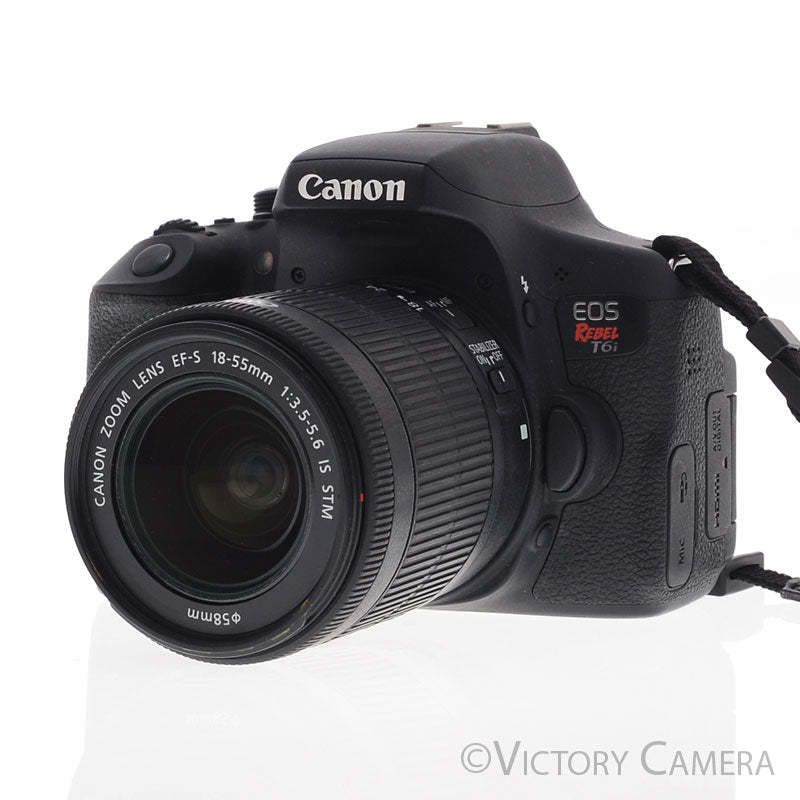Canon Rebel T6i 24.2MP Digital SLR Camera w/ 18-55mm Zoom Lens [EXC+]