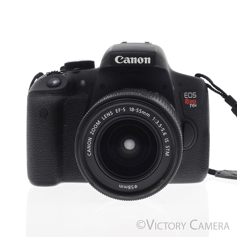 Canon Rebel T6i 24.2MP Digital SLR Camera w/ 18-55mm Zoom Lens [EXC+] - Victory Camera