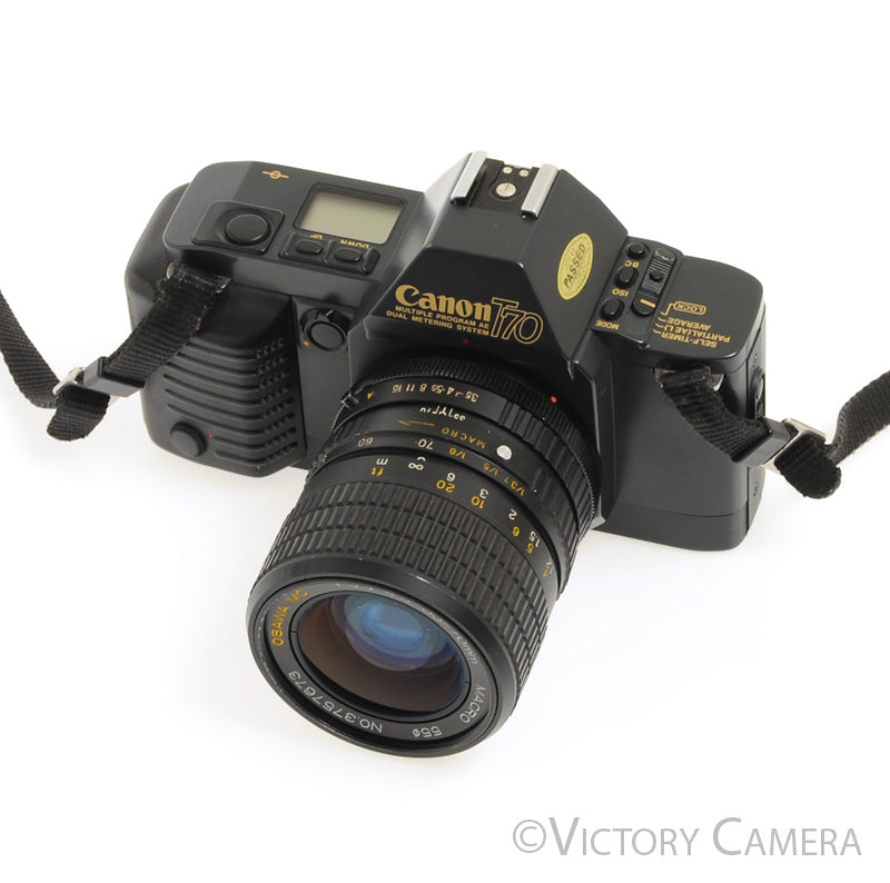Canon T70 35mm FD Film Camera Body w/ 35-70mm Zoom Lens  [EXC] - Victory Camera