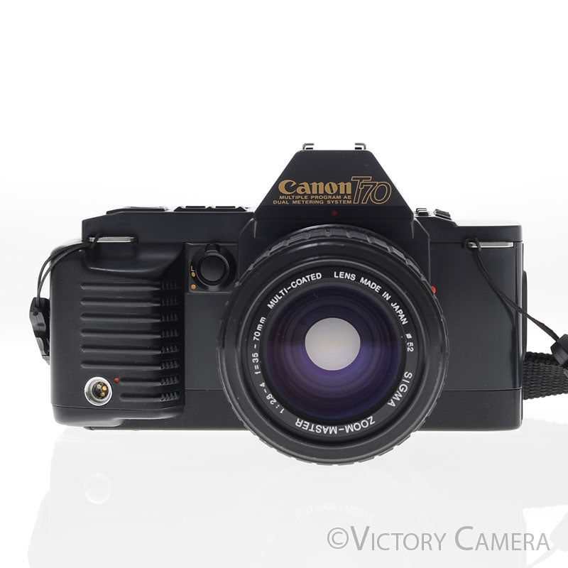Canon T70 35mm FD Film Camera Body w/ 35-70mm Zoom Lens [EXC] image 1