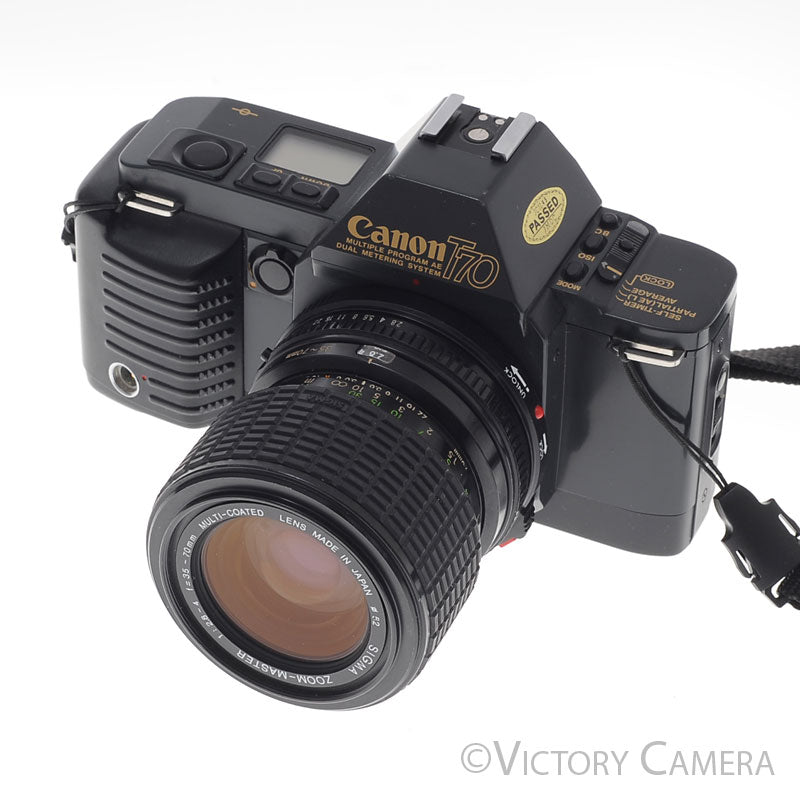 Canon T70 35mm FD Film Camera Body w/ 35-70mm Zoom Lens [EXC] image 2