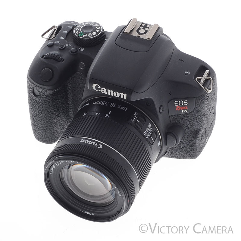 Canon EOS Rebel T7i 24.2MP Digital SLR Camera w/ 18-55mm Zoom Lens [EXC+] - Victory Camera