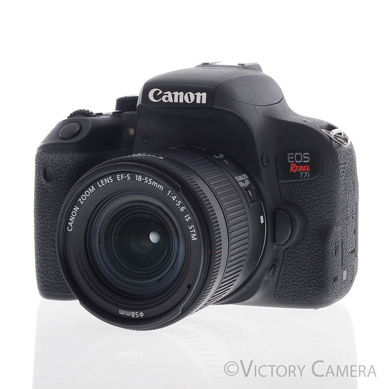 Canon EOS Rebel T7i 24.2MP Digital SLR Camera w/ 18-55mm Zoom Lens [EXC+] - Victory Camera