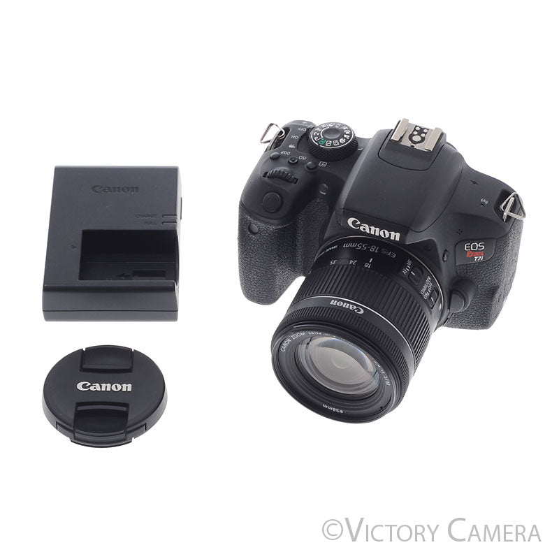 Canon EOS Rebel T7i 24.2MP Digital SLR Camera w/ 18-55mm Zoom Lens [EXC+] - Victory Camera