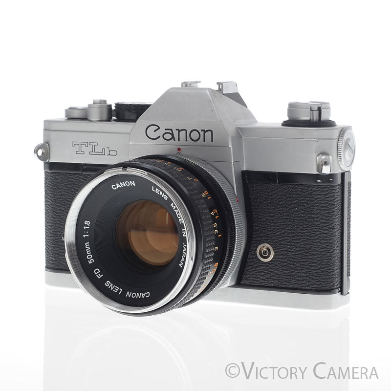 Canon TLb Chrome 35mm Film Camera w/ 50mm f1.8 Lens [EXC-] image 2