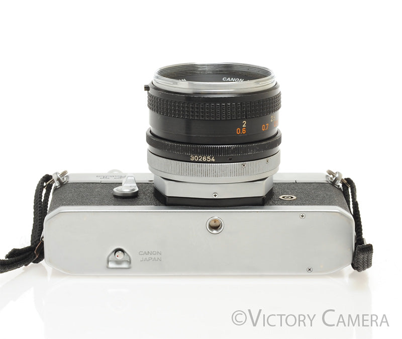 Canon TX Chrome 35mm SLR Camera w/ 50mm f1.8 Lens -New Seals- [EXC] - Victory Camera