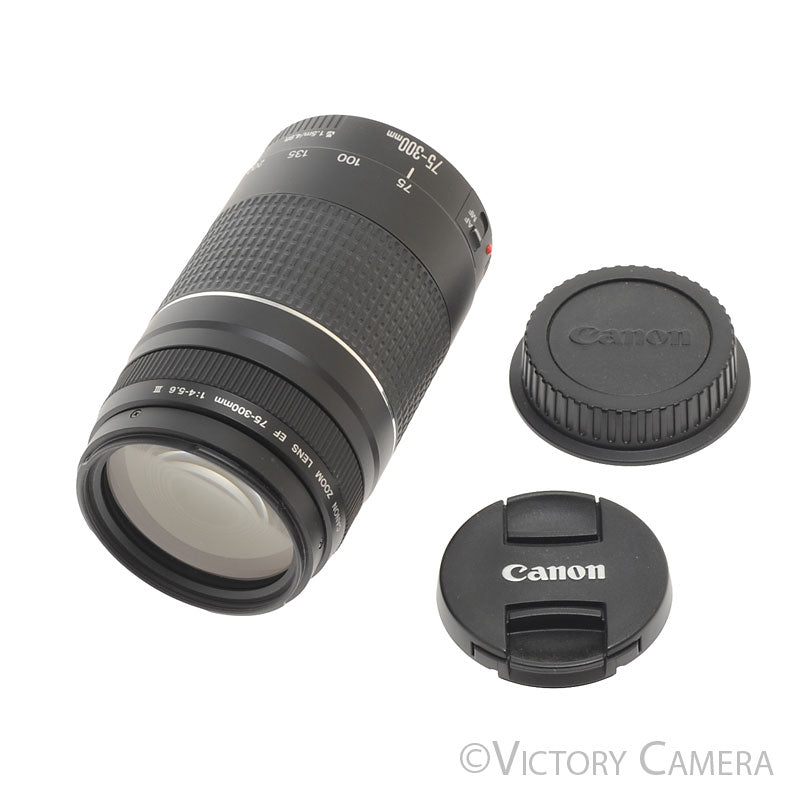 Canon EOS EF 75-300mm f4-5.6 III Telephoto Zoom Lens [MINT-] - Victory Camera