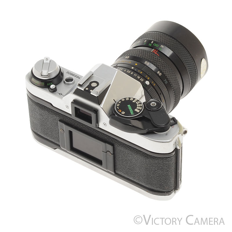 Canon AE-1 Program Chrome 35mm Film SLR Camera 35-70mm Zoom Lens  [EXC] - Victory Camera