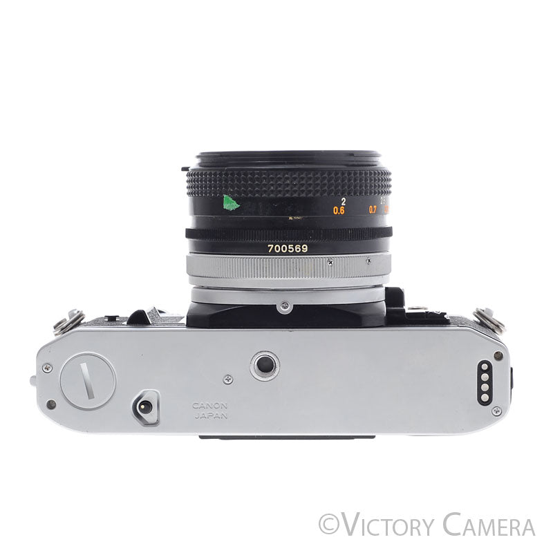 Canon AE-1 Program Chrome 35mm Film SLR Camera 50mm f1.8 Lens  [EXC] - Victory Camera