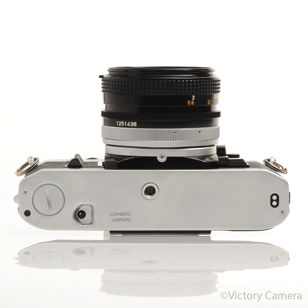 Canon AE-1 35mm Chrome Camera w/ 50mm f1.8 Prime Lens [EXC+] - Victory Camera