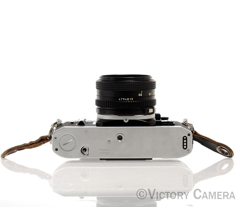 Canon AE-1 Program Chrome 35mm Film SLR Camera 50mm f1.8 Lens [EXC]