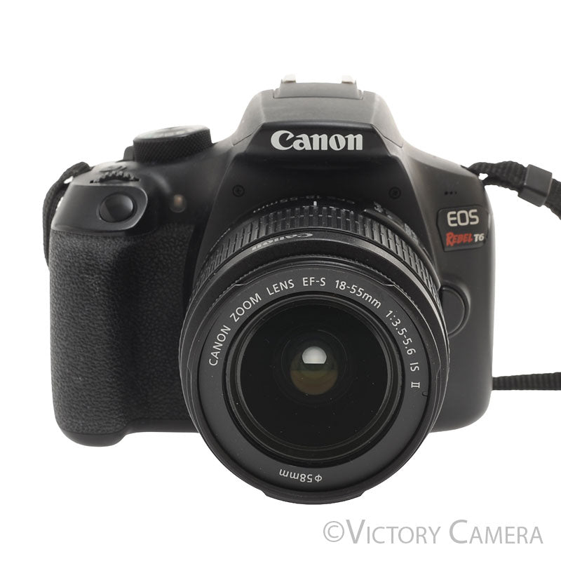 Canon EOS Rebel T6 Digital SLR Camera Body 18mp w/ 18-55mm II Lens [EXC+] - Victory Camera