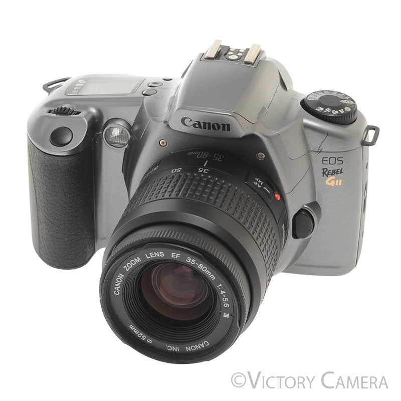 Canon EOS Rebel GII Black 35mm Film SLR Camera w/ 35-80mm Lens [EXC-] - Victory Camera