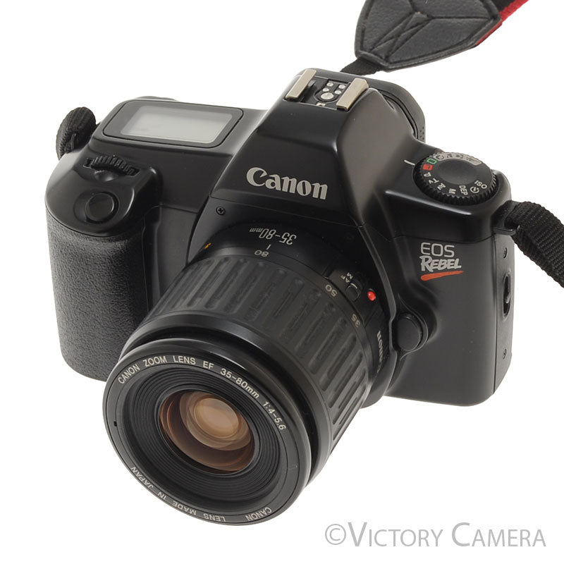 Canon EOS Rebel Black 35mm Film SLR Camera w/ 35-70mm Lens [EXC] - Victory Camera