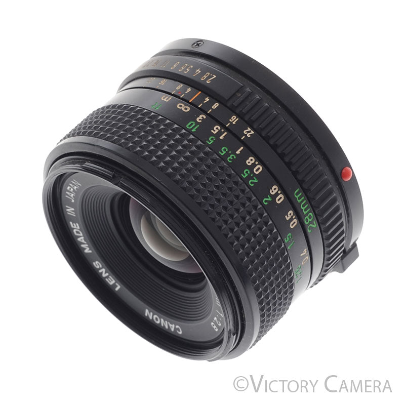 Canon FD 28mm f2.8 (late version) Manual Focus Wide Angle Lens [EXC+] - Victory Camera