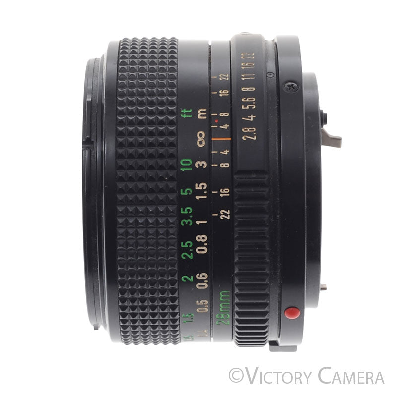 Canon FD 28mm f2.8 (late version) Manual Focus Wide Angle Lens [EXC+] - Victory Camera