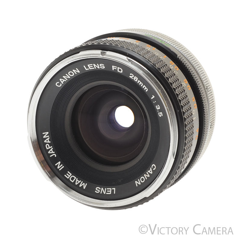 Canon 28mm f3.5 FD Chrome Rim Manual Focus Wide Angle Lens [EXC-] - Victory Camera