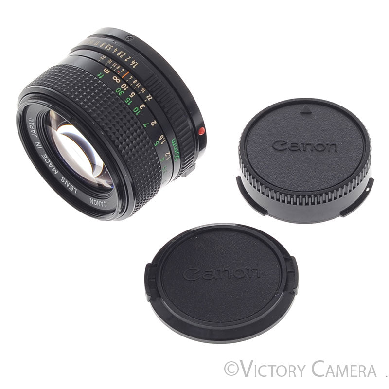 Canon 50mm f1.4 (late model) Fast Prime Lens for FD Mount  [EXC+] - Victory Camera
