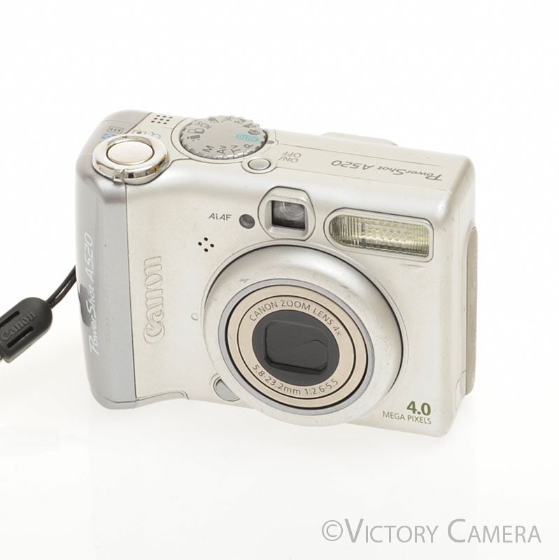 Canon PowerShot A520 4.0MP Digital Point and Shoot Camera [EXC] - Victory Camera