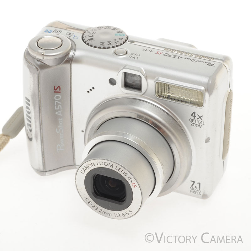 Canon PowerShot A570 IS 7.1MP Digital Point & Shoot Camera  [EXC] - Victory Camera