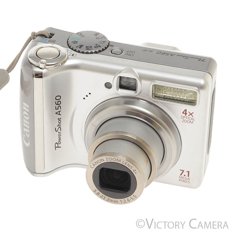 Canon Powershot A560 Silver 7.1mp Digtial Point & Shoot Camera [EXC-] - Victory Camera