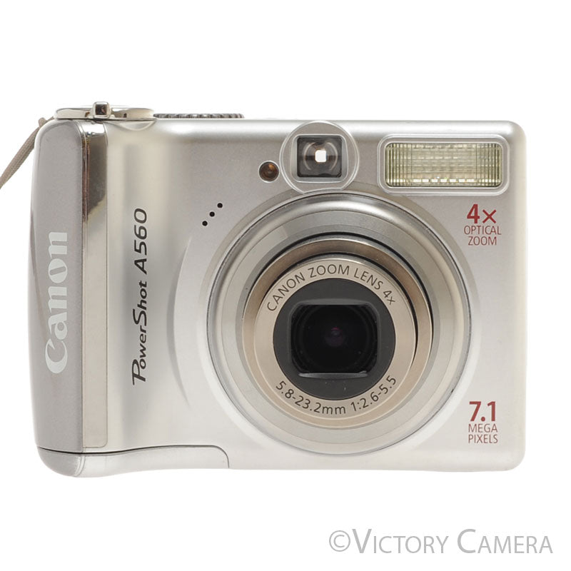 Canon Powershot A560 Silver 7.1mp Digtial Point & Shoot Camera [EXC-] - Victory Camera