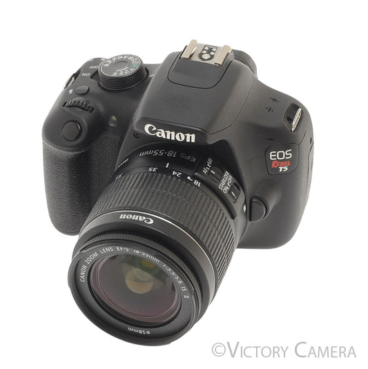 Canon Rebel T5 18MP Digital SLR Camera Body w/ 18-55mm II Zoom Lens [EXC+] - Victory Camera