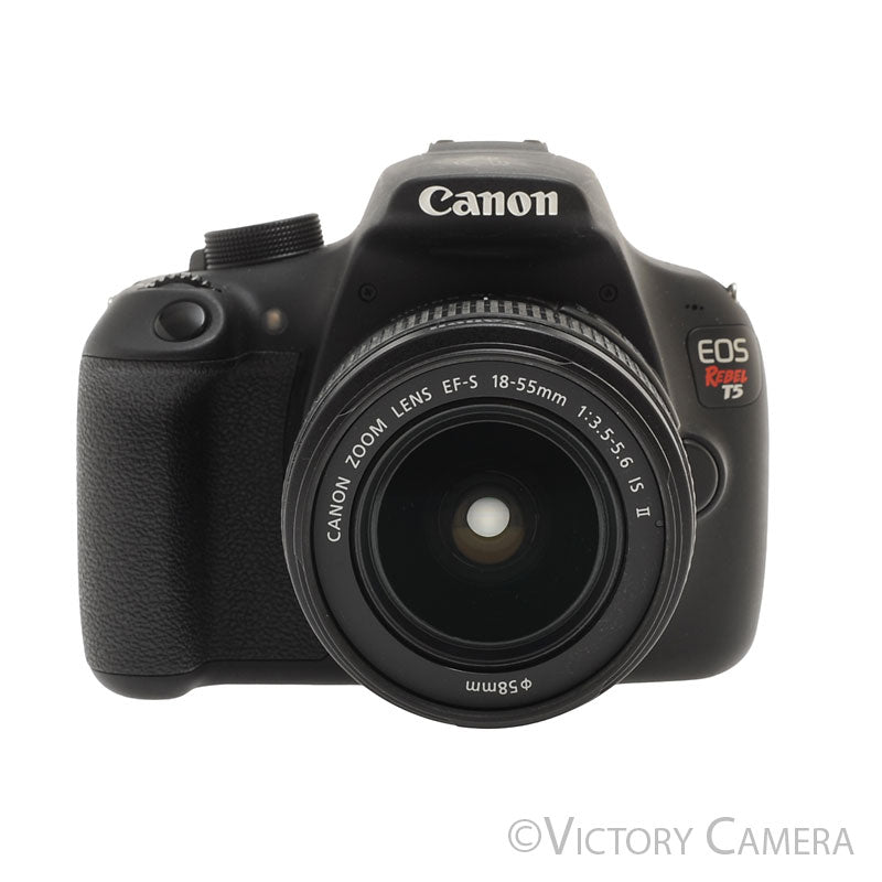 Canon Rebel T5 18MP Digital SLR Camera Body w/ 18-55mm II Zoom Lens [EXC+] - Victory Camera