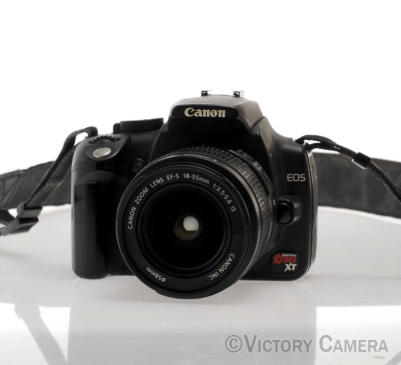Canon EOS 350D Rebel XT Black 8MP DSLR Camera w/ 18-55mm Zoom Lens  [EXC] - Victory Camera