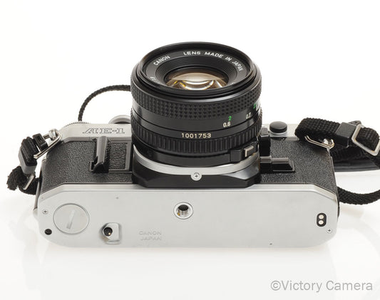 Canon AE-1 35mm Chrome Camera w/ 50mm f1.8 Prime Lens [EXC] image 2