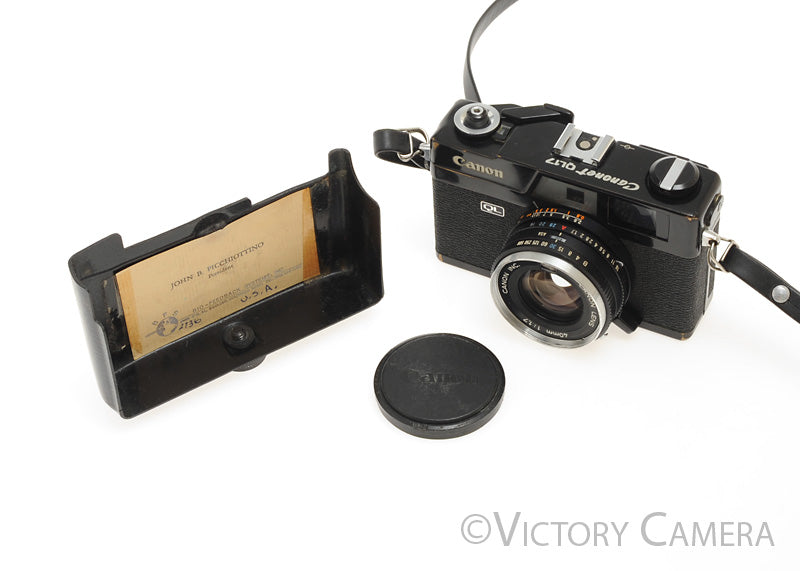 Canon Canonet QL 17 QL-17 Black Rangefinder Camera w/ 40mm f1.7 Lens [EXC] - Victory Camera
