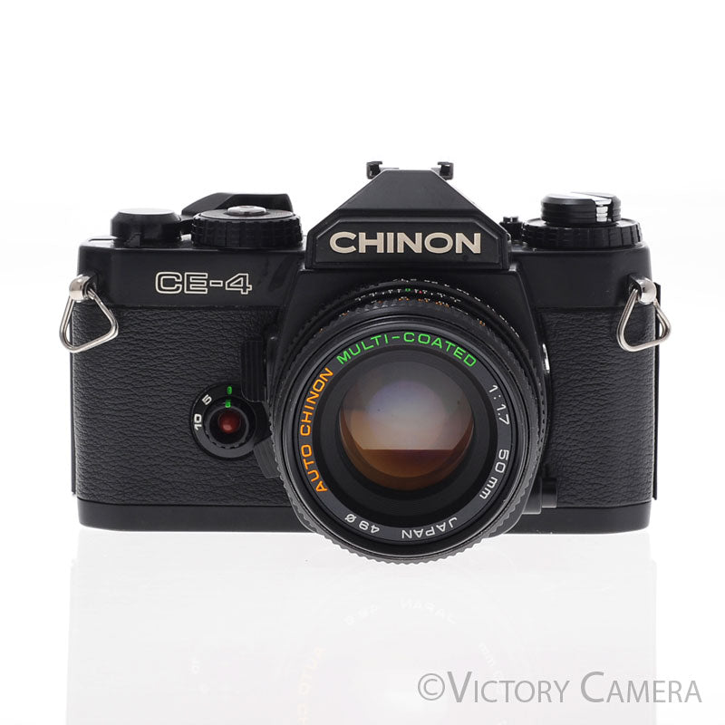 Chinon CE-4  Black 35mm Film Camera w/ 50mm f1.7 Lens  [EXC+]